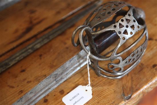 An 18th century Scottish backsword,